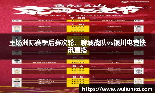 主场洲际赛季后赛次轮：聊城战队vs银川电竞快讯直播